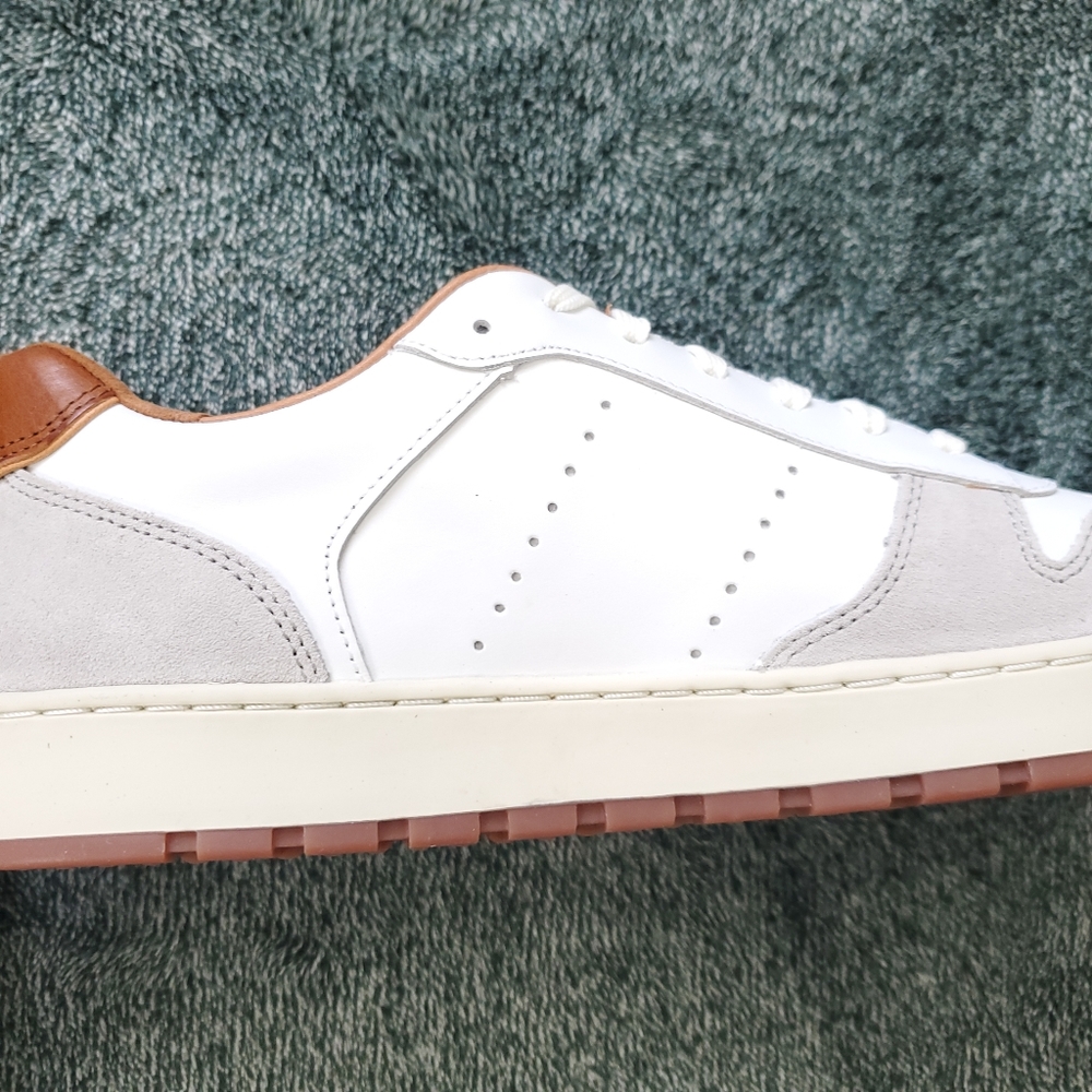 New ALLEN EDMONDS Mens Leather white sneakers - Picture 9 of 11